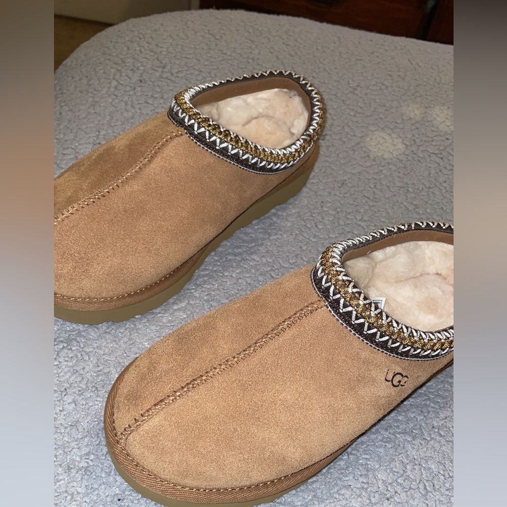 UGG Chestnut Suede Slip-Ons
